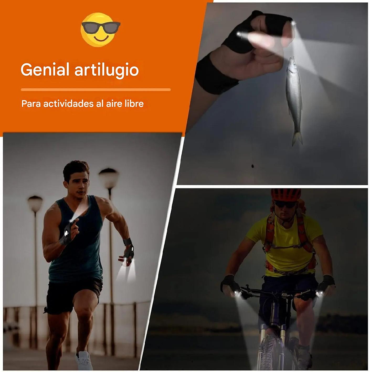 1 Par de Guantes con Linterna Led🔦- Iluminacion a Manos Libres