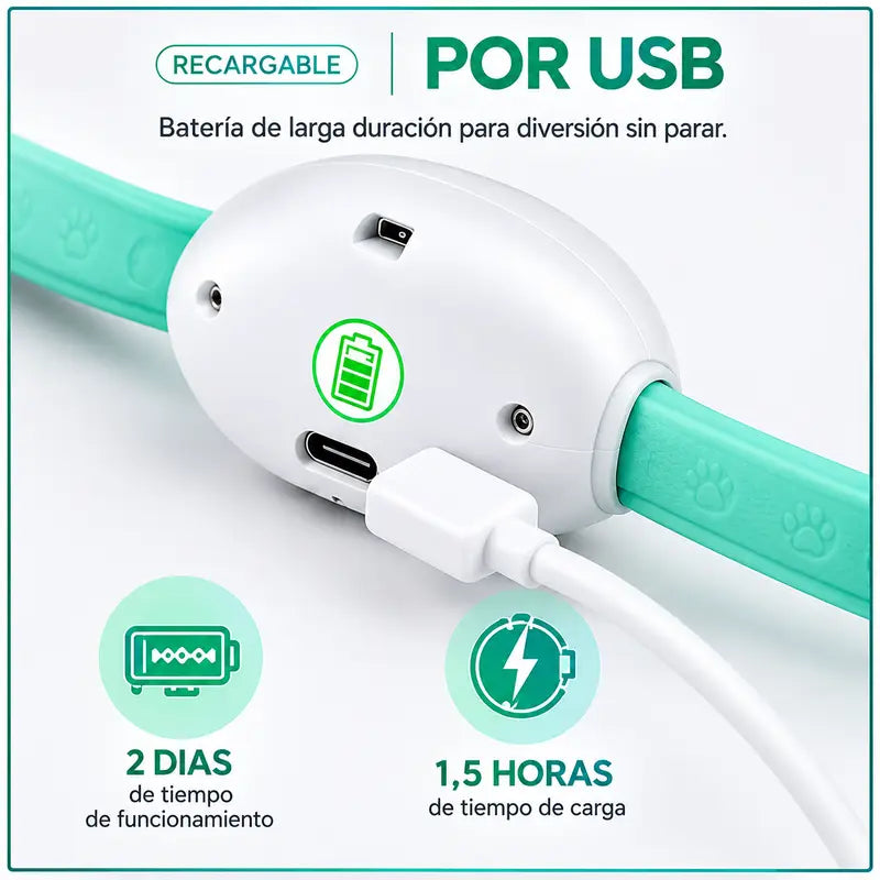 Collar Láser para Gatos - Despierta el cazador que lleva dentro