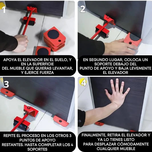 Kit Palanca Levanta Muebles - Mueve Tus Muebles Con Sencillez🚀