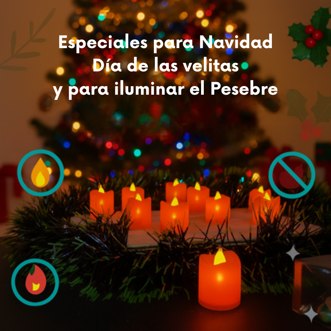 🕯️Juego de Velas Led Set x6🎄