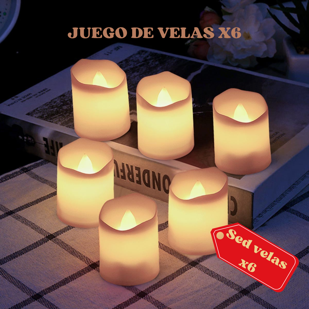 🕯️Juego de Velas Led Set x6🎄
