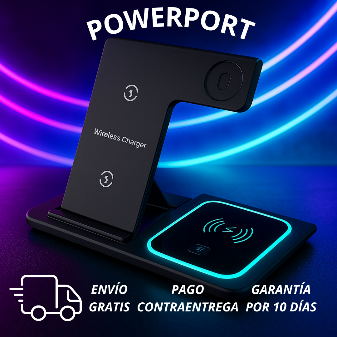 PowerPort™ Estacion de Carga 3 en 1