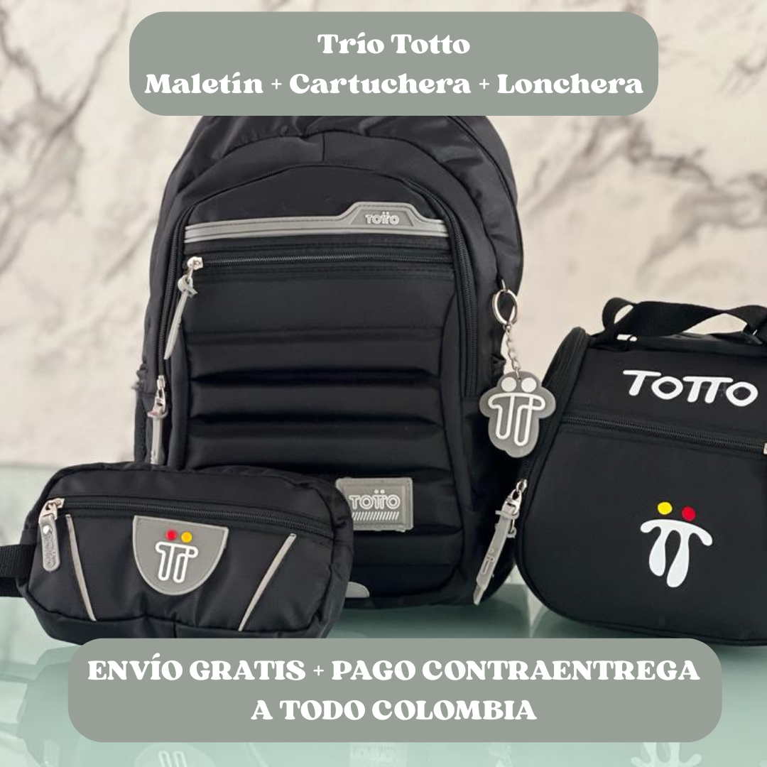 Trio Totto - Maletin + Cartuchera + Lonchera