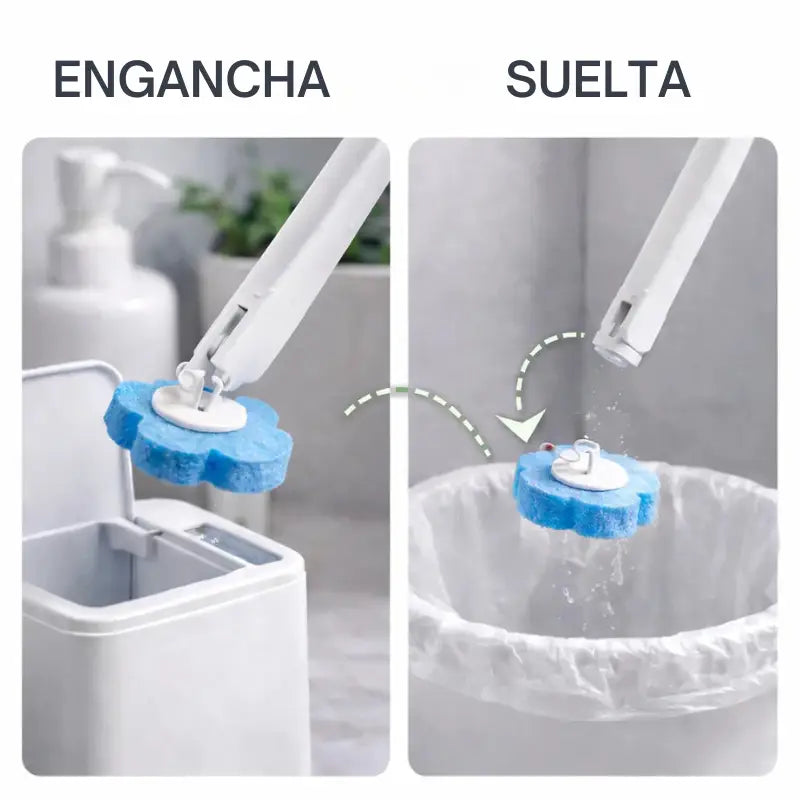 Escobilla Desechable - Limpia sin tocar la mugre