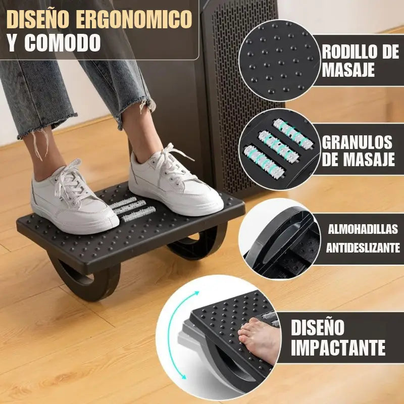 Reposapiés con Rodillos Masajeadores