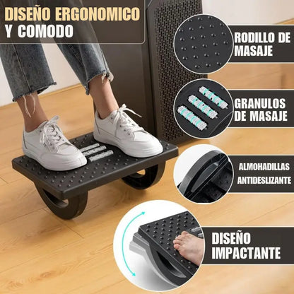 Reposapiés con Rodillos Masajeadores