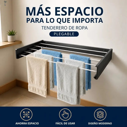 Tendedero Plegable de Pared — Ahorra Espacio en Casa