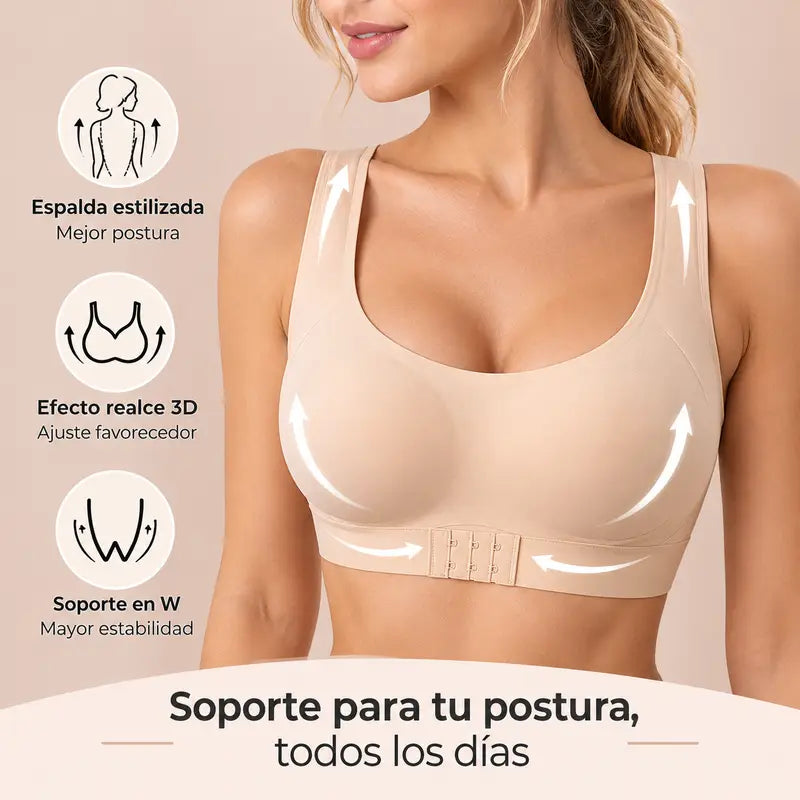 Brasier Postural sin Varillas con Cierre Delantero