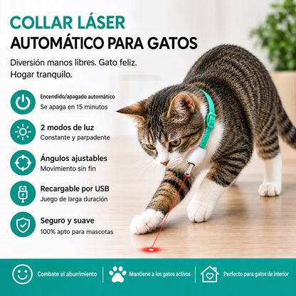 Collar Láser para Gatos - Despierta el cazador que lleva dentro