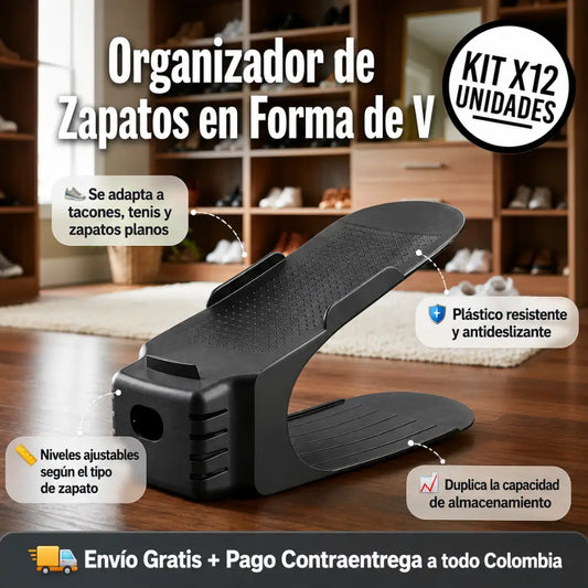 Organizador de Zapatos en Forma V x12 Unidades