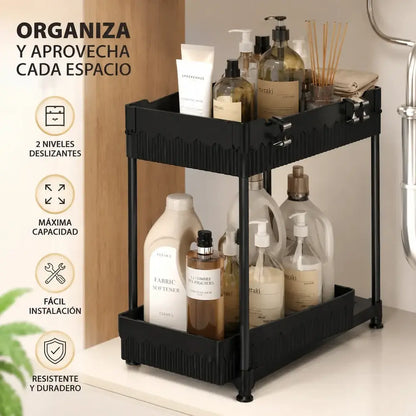 Organizador con Bandeja Deslizante - 2 Niveles