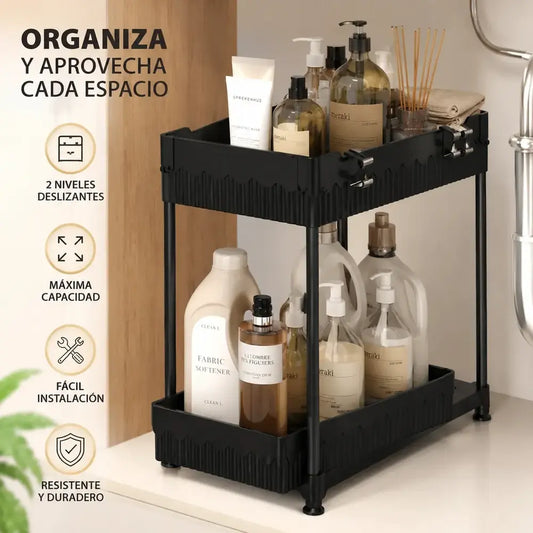Organizador con Bandeja Deslizante - 2 Niveles