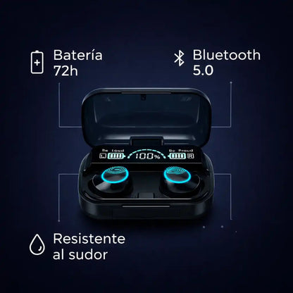 Audífonos con Pantalla LED - Carga pa todo el día