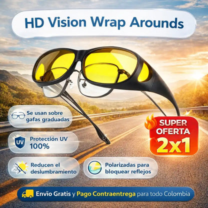 HD Vision Wrap Arounds - Gafas para conducir