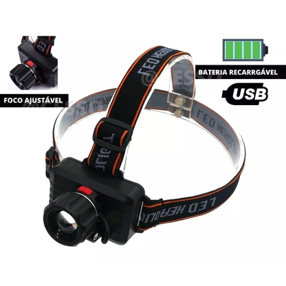 Linterna Deportiba Frontal Recargable