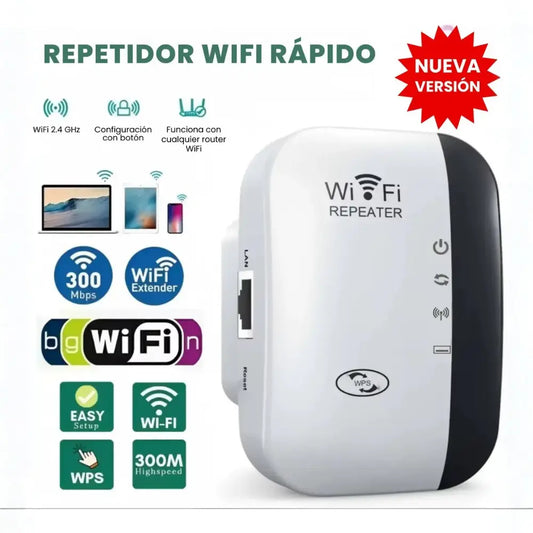 Extensor de Señal WiFi — Repetidor 300 Mbps