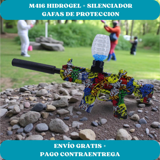 M416 Hidrogel + Silenciador y Gafas de Proteccion