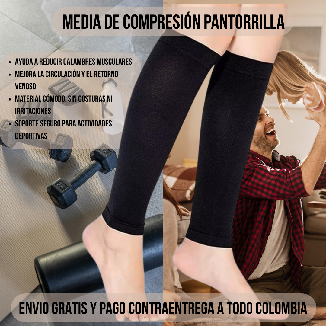 Paga 1 par y lleva el 2do par de Medias de Compresion para Pantorrillas