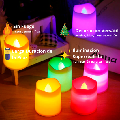 🕯️Juego de Velas Led Set x6🎄